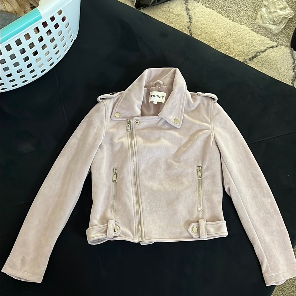 Vigoss Purple Leather Jacket Sleek and Stylish